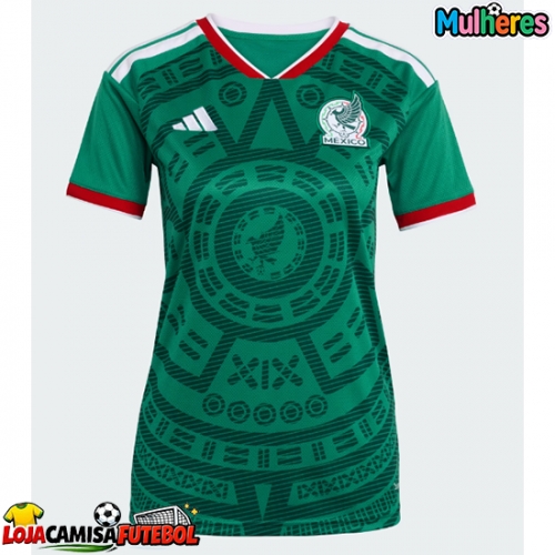 Camisa de Futebol México Equipamento Principal Mulheres Mundo 2026 Manga Curta